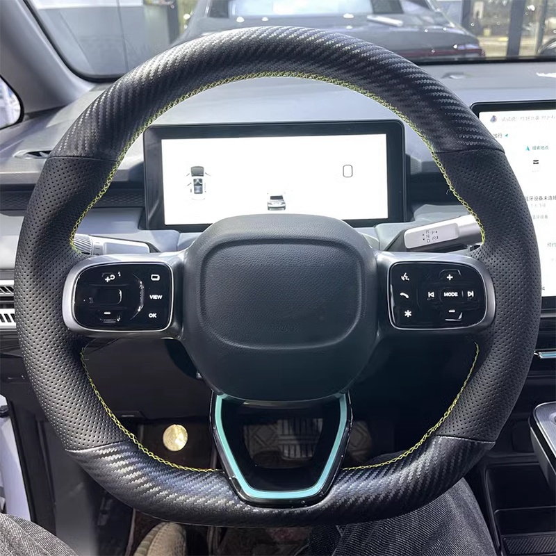 DIY Black Genuine Leather Carb - Fishing Boat Steering Wheel ulasan dan harga